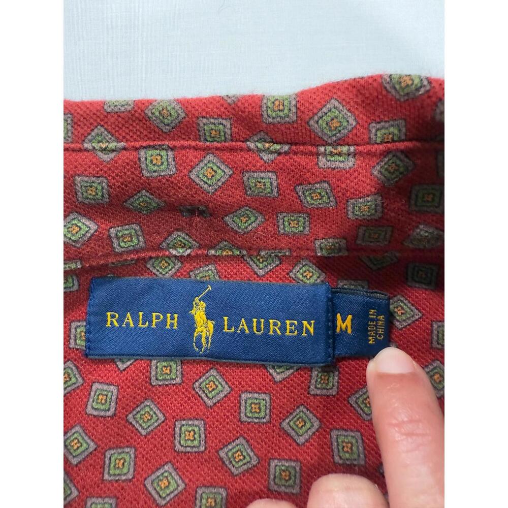 Vintage Ralph Lauren Long Sleeve Burgundy Button Down Shirt Size M - Picture 4 of 9